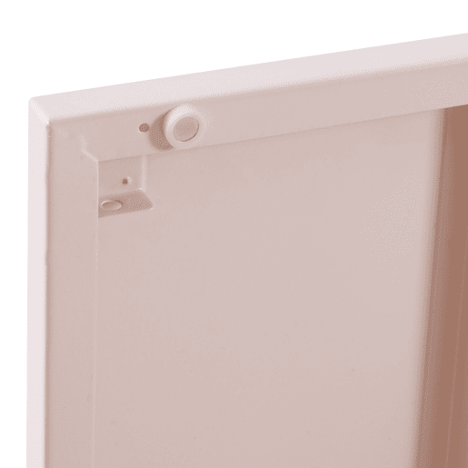 Armário de cabeceira Hausjärvi com porta 82x35x35 cm aço - Cor-de-rosa en.casa