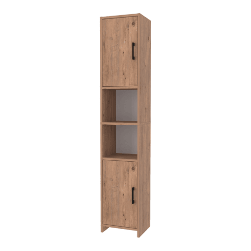 Armário alto Rautrina para banho com 2 portas 180x35x30 cm - Carvalho en.casa