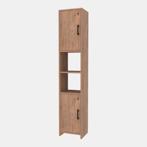 Armário alto Rautrina para banho com 2 portas 180x35x30 cm - Carvalho en.casa