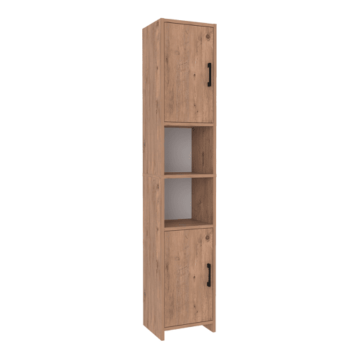 Armário alto Rautrina para banho com 2 portas 180x35x30 cm - Carvalho en.casa