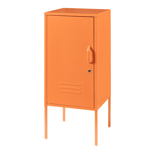 Armário de cabeceira Hausjärvi com porta 82x35x35 cm aço - Laranja en.casa