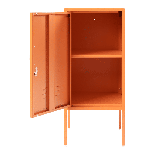 Armário de cabeceira Hausjärvi com porta 82x35x35 cm aço - Laranja en.casa