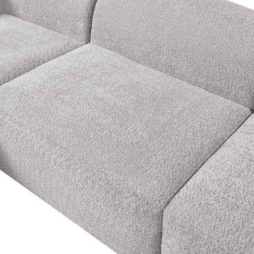 Sofá modular de 3 lugares Hurvas bouclé - Cinzento en.casa Sofá modular de 3 lugares Hurvas bouclé - Cinzento en.casa
