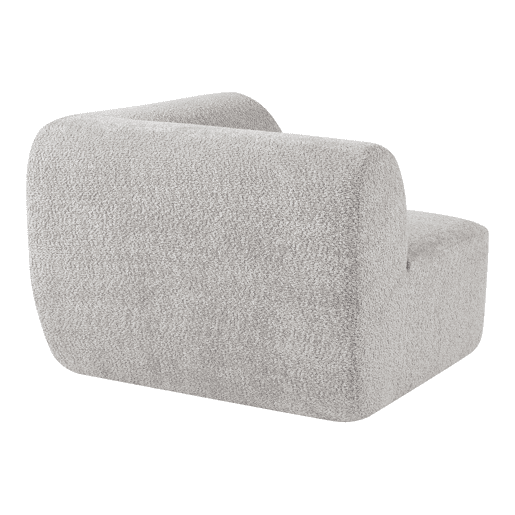 Módulo de canto do sofá Hurvas bouclé - Cinzento en.casa Módulo de canto do sofá Hurvas bouclé - Cinzento en.casa
