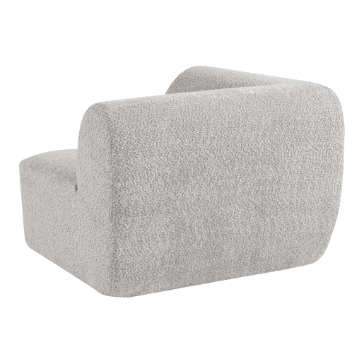 Módulo de canto do sofá Hurvas bouclé - Cinzento en.casa Módulo de canto do sofá Hurvas bouclé - Cinzento en.casa