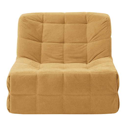 Cadeira de chão Koskyvn têxtil 75x90x100 cm - Amarelo en.casa