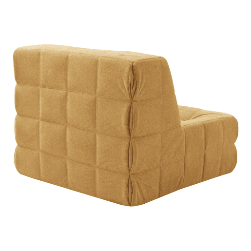 Cadeira de chão Koskyvn têxtil 75x90x100 cm - Amarelo en.casa
