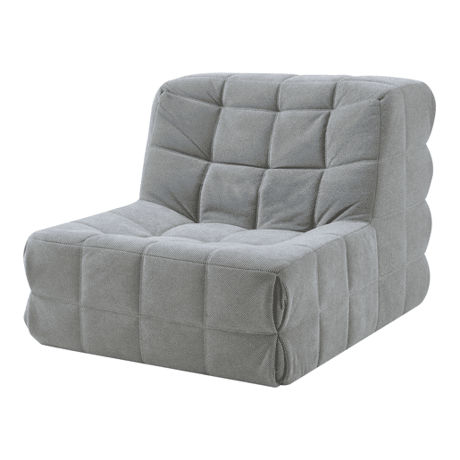 Cadeira de chão Koskyvn têxtil 75x90x100 cm - Cinzento en.casa