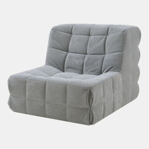 Cadeira de chão Koskyvn têxtil 75x90x100 cm - Cinzento en.casa