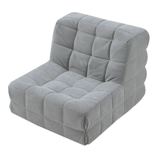 Cadeira de chão Koskyvn têxtil 75x90x100 cm - Cinzento en.casa
