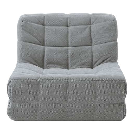 Cadeira de chão Koskyvn têxtil 75x90x100 cm - Cinzento en.casa
