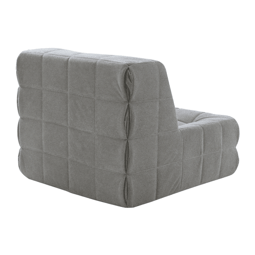 Cadeira de chão Koskyvn têxtil 75x90x100 cm - Cinzento en.casa