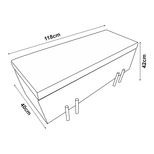 Arca de assento Dals veludo pernas metálicas 118 x 40 x 42 cm - Castanho en.casa
