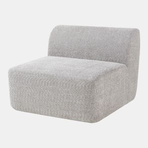 Módulo central do sofá Hurvas bouclé - Cinzento en.casa