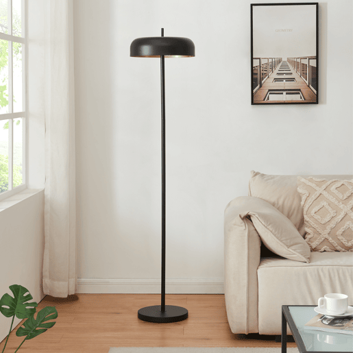 Candeeiro de pé Barton de 2 luzes Altura 159 cm preto lux.pro