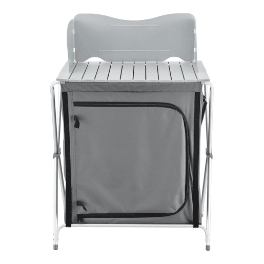 Cozinha de campismo com 3 prateleiras Tullinge 110 x 70 x 52 cm Cinzento escuro Resistente ao vento en.casa