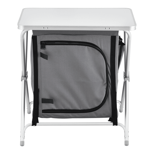 Cozinha de campismo com 2 prateleiras Tullinge 64 x 60 x 45 cm cm Cinzento escuro Resistente ao vento en.casa