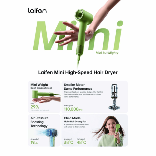 Secador de Cabelo Laifen 1HD31-S-EU-GR-001 Verde 1100 W