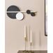 Beliani Lámpara de pared PARITA Beliani Lámpara de pared PARITA Negro/ Dorado