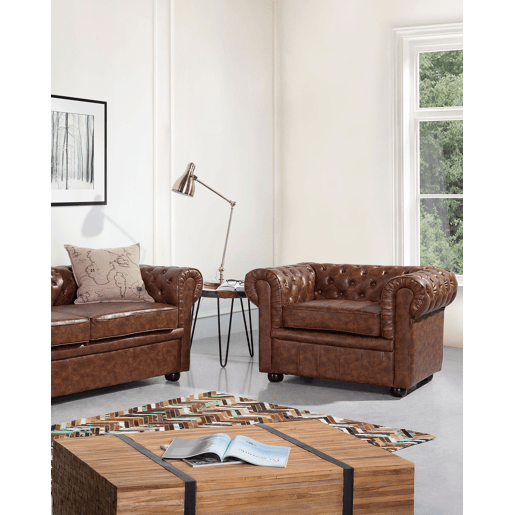 Beliani Poltrona CHESTERFIELD Beliani Poltrona CHESTERFIELD
