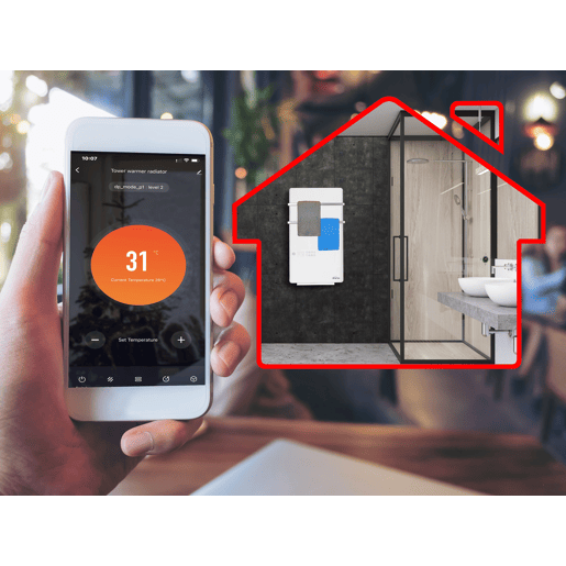 cantos arredondados, painel LED, programável semanalmente, sensor de presença, protecção IPX4