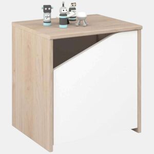 Mesa de cabeceira infantil 42x40x33 cm Design assimétrico Quarto moderno e nórdico