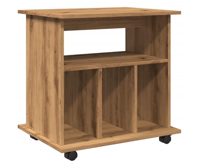 Vidaxl armario con ruedas madera ingeniería roble artisan 60x45x60 cm