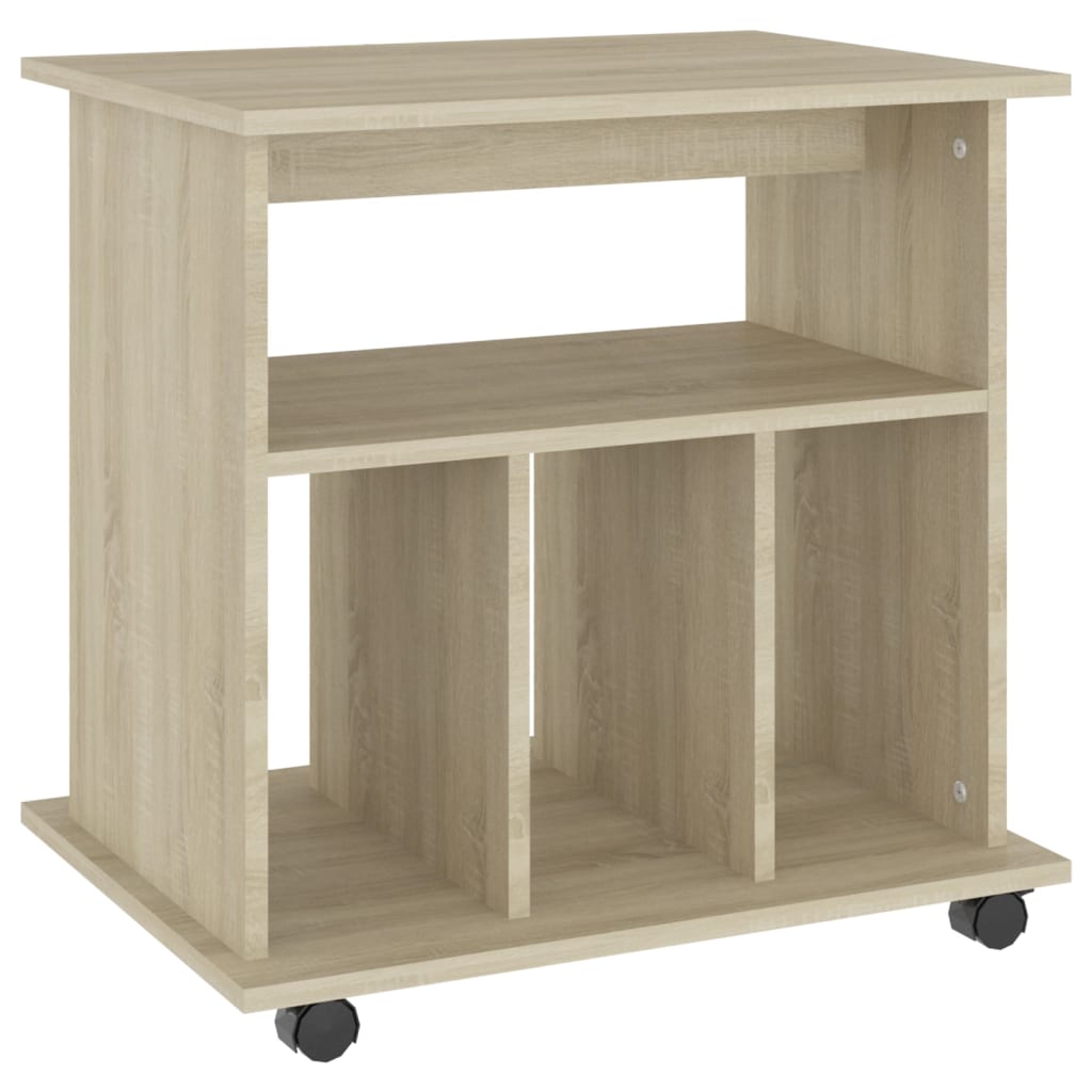 Vidaxl armario con ruedas madera contrachapada roble sonoma 60x45x60cm