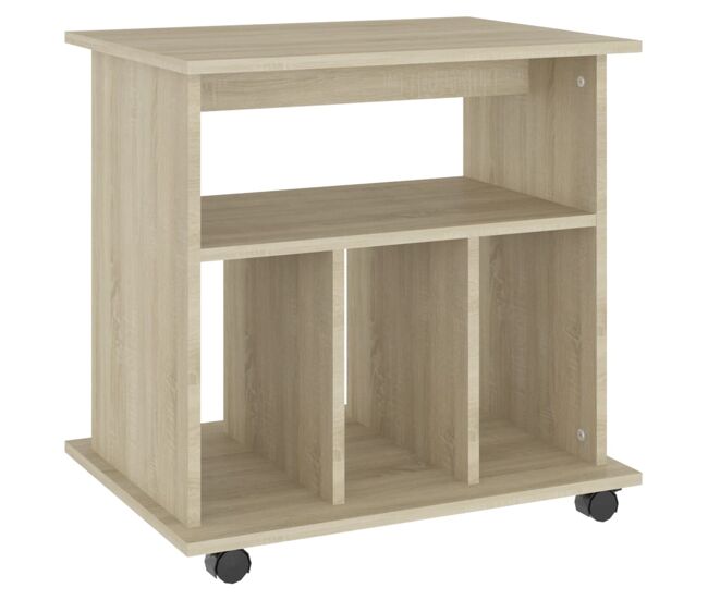 Vidaxl armario con ruedas madera contrachapada roble sonoma 60x45x60cm