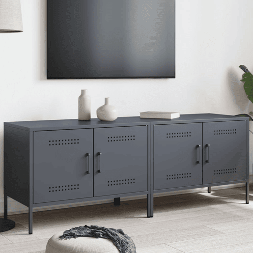 móveis de TV - Armários TV 2 pcs 68x39x50,5 cm aço antracite