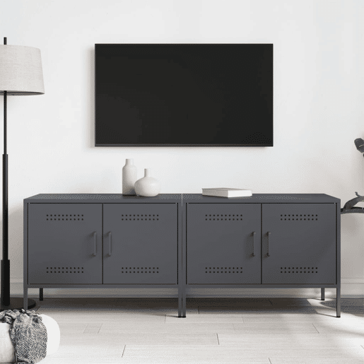 móveis de TV - Armários TV 2 pcs 68x39x50,5 cm aço antracite