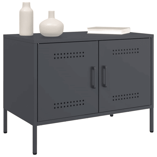 móveis de TV - Armários TV 2 pcs 68x39x50,5 cm aço antracite