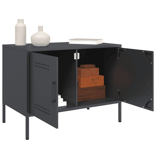 móveis de TV - Armários TV 2 pcs 68x39x50,5 cm aço antracite