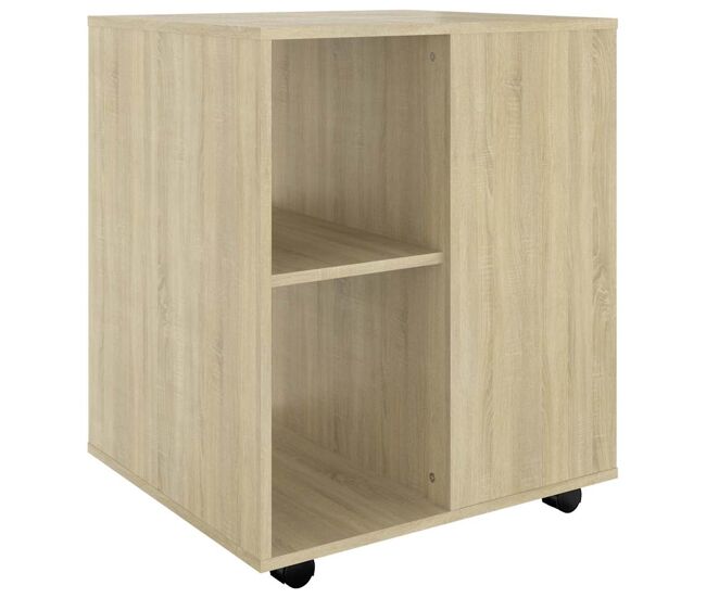 Vidaxl armario con ruedas madera contrachapada roble sonoma 60x53x72cm