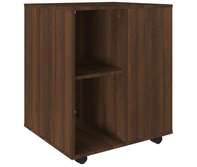 Vidaxl armario con ruedas madera contrachapada roble marrón 60x53x72cm