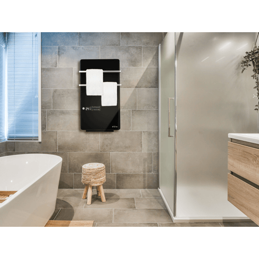 cantos arredondados, painel LED, programável semanalmente, sensor de presença, protecção IPX4