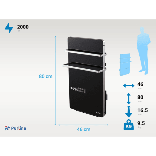 cantos arredondados, painel LED, programável semanalmente, sensor de presença, protecção IPX4
