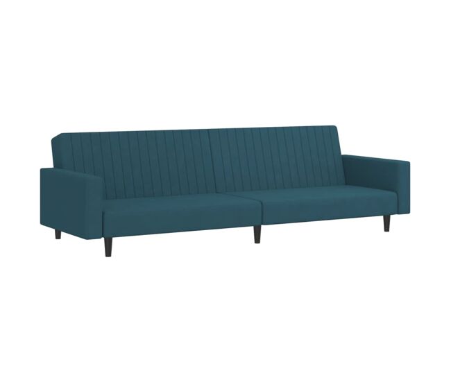 Vidaxl sofá cama de 2 plazas terciopelo azul