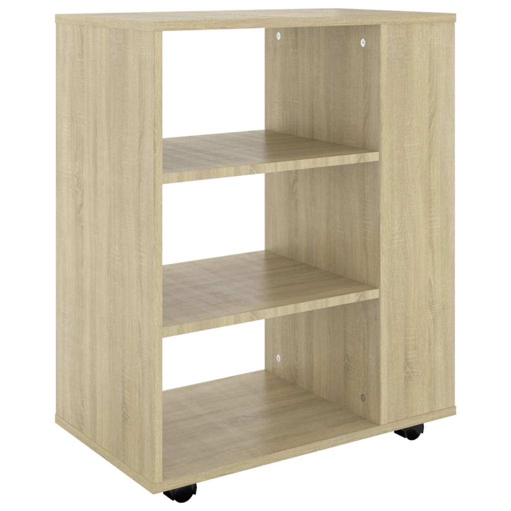 Vidaxl armario con ruedas madera contrachapada roble sonoma 60x35x75cm