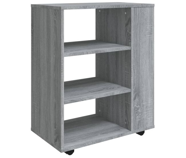 Vidaxl armario con ruedas madera contrachapada gris sonoma 60x35x75 cm