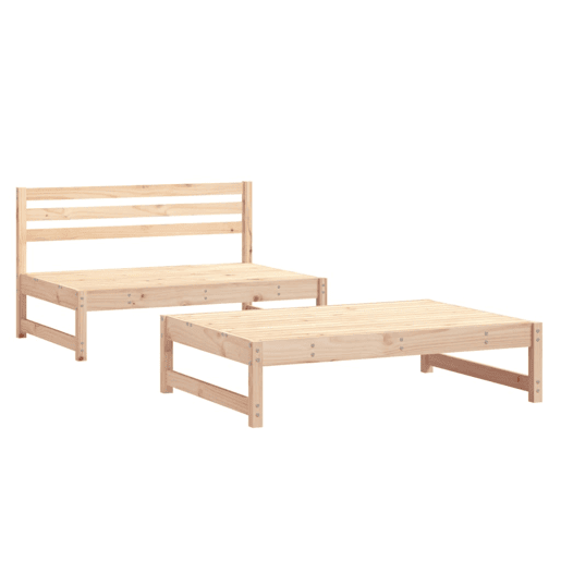 vidaXL 2 pcs conjunto lounge de jardim madeira de pinho maciça vidaXL 2 pcs conjunto lounge de jardim madeira de pinho maciça