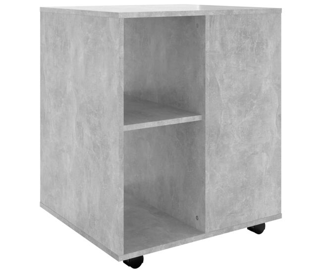 Vidaxl armario ruedas madera contrachapada gris hormigón 60x53x72 cm