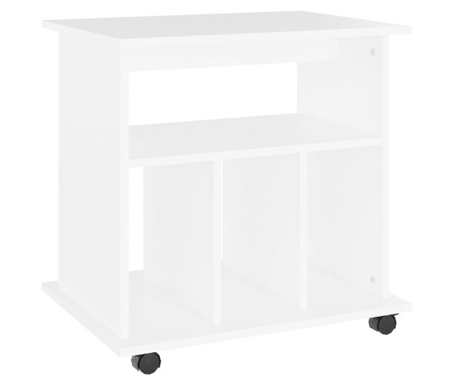 Vidaxl armario con ruedas madera contrachapada blanco 60x45x60 cm