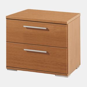 Mesa de cabeceira clássica com 2 gavetas cor cereja melamina quarto moderno 42x44x35 cm