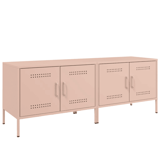 móveis de TV - Armários TV 2 pcs 68x39x50,5 cm aço rosa