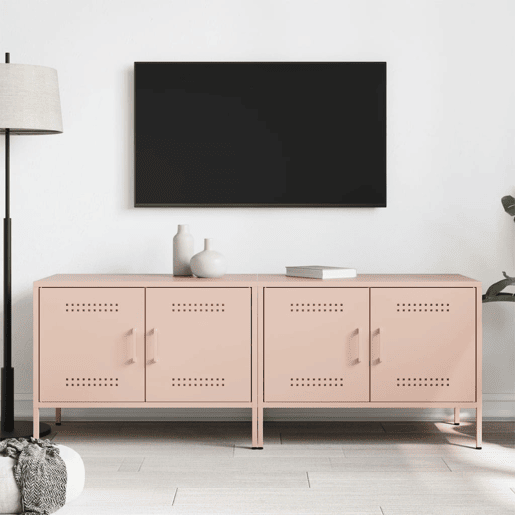 móveis de TV - Armários TV 2 pcs 68x39x50,5 cm aço rosa