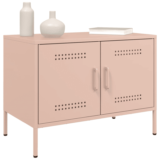 móveis de TV - Armários TV 2 pcs 68x39x50,5 cm aço rosa