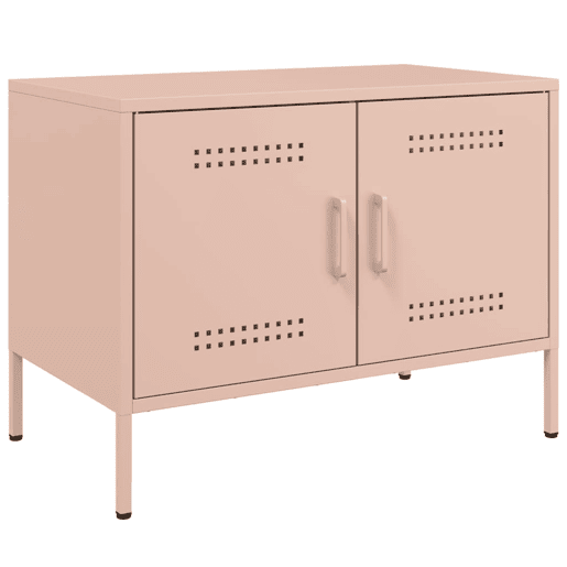móveis de TV - Armários TV 2 pcs 68x39x50,5 cm aço rosa