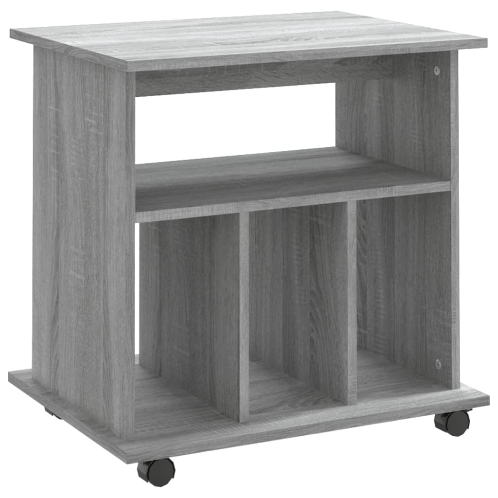 Vidaxl armario con ruedas madera contrachapada gris sonoma 60x45x60 cm