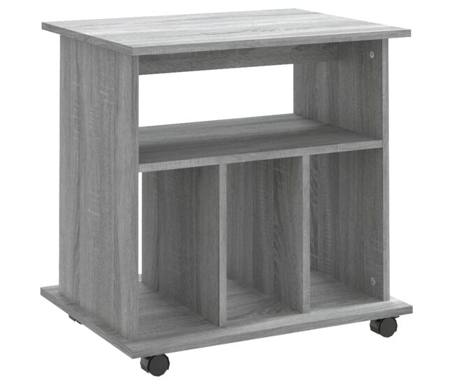 Vidaxl armario con ruedas madera contrachapada gris sonoma 60x45x60 cm